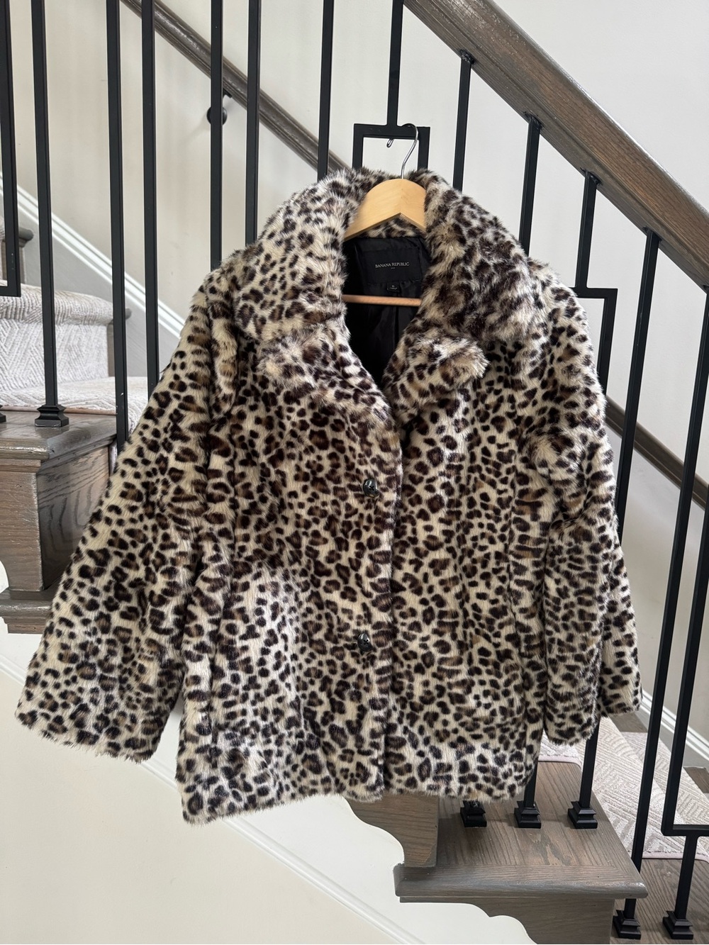 Faux Fur Leopard Coat